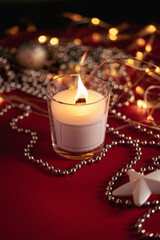 Scented candles without a logo. Christmas candles