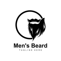 Beard Logo, Vector Barbershop, Design For Male Appearance, Barber, Hair, Fashion