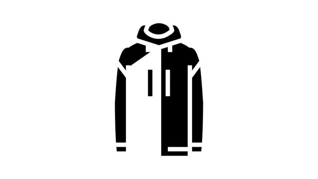 windproof outerwear male glyph icon animation