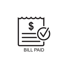 bill paid icon , business icon