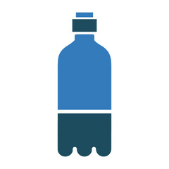 Disposable bottle, distilled water, mineral water, icon