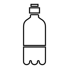 Disposable bottle, distilled water, mineral water, icon