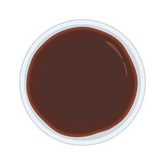 Fish or soy sauce in a bowl, an ingredient in Asian, Chinese, Thai cuisine. For recipes icon.