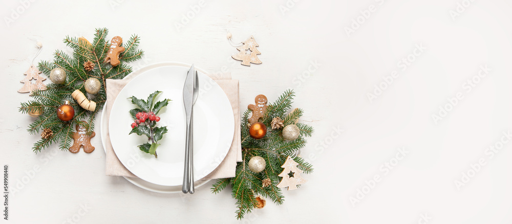 Poster christmas table setting