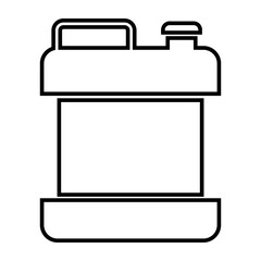Disposable bottle, plastic canister icon