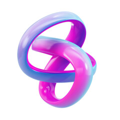 Abstract geometry form isolated on background. 3d rendering