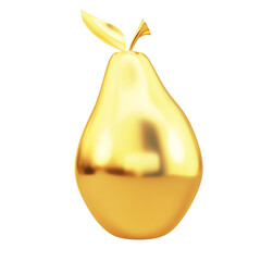 Golden pear isolated on background
