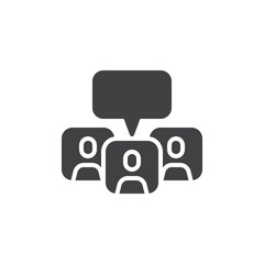 Online meeting chat vector icon