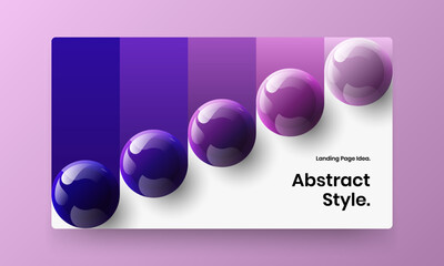 Abstract cover vector design concept. Isolated 3D spheres poster template.