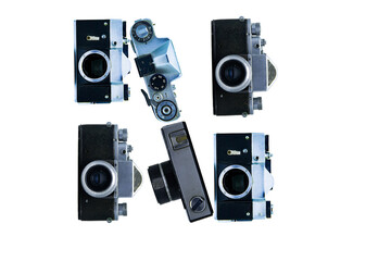 The letter N, made of cameras