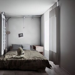 modern concept interior for bedroom 