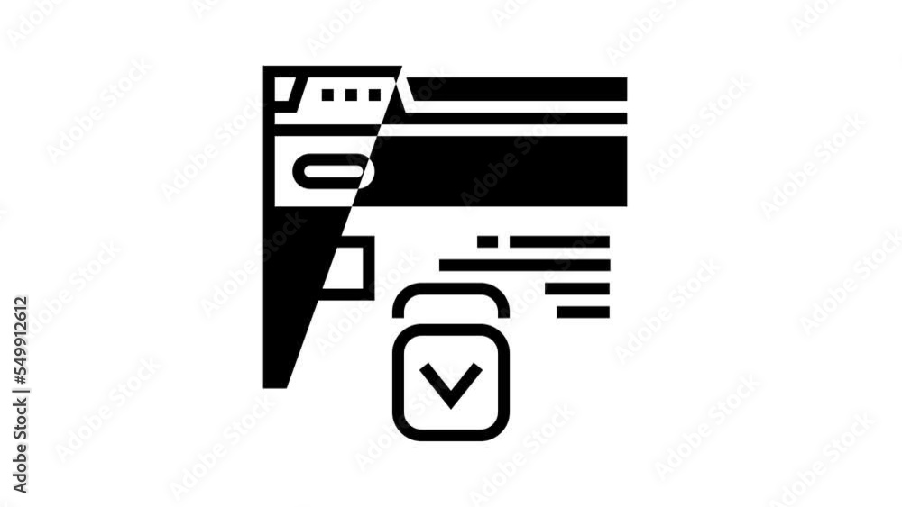 Poster website scroll line icon animation