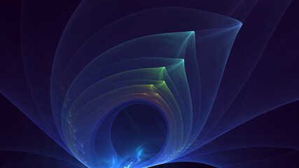 3D rendering abstract multicolor fractal light background