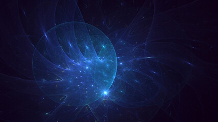 Obraz premium 3D rendering abstract multicolor fractal light background