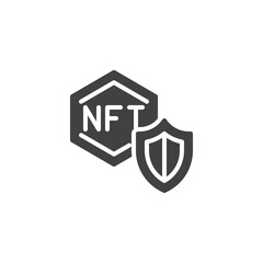 NFT protection vector icon