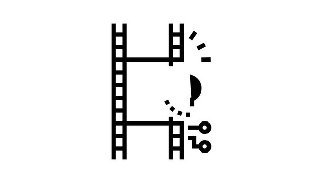 data tape services line icon animation