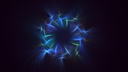 3D rendering abstract round light background