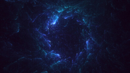 3D rendering abstract multicolor fractal light background