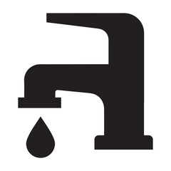 Bathroom tab, water dripping, water source icon