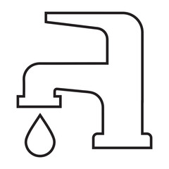 Bathroom tab, water dripping, water source icon