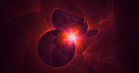 3D rendering abstract multicolor technology fractal light background