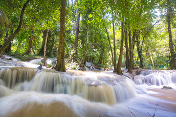 国立公園の滝　タイ・カンチャナブリー