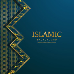 Arabic islamic elegant golden ornament background
