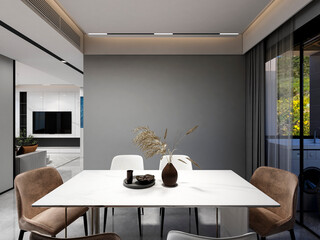 3D rendering, luxury style restaurant design