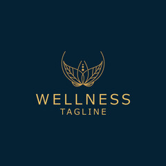 lotus and flame fire candle logo icon suitable for spa