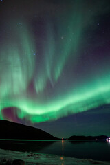 aurora borealis above the clouds