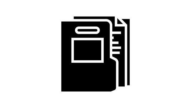 paper folder line icon animation