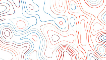 Topographic multicolored linear background. Abstraction with place for text. Map line of topography. Vector abstract topographic map concept, Topographic multicolored linear background with copy space