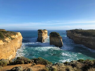 Beautiful shot of the Twelve Apostles limestone in Port Campbell National Park, Australia