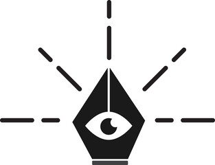 pencill tip with eye icon