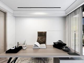 3D rendering, business office, study design