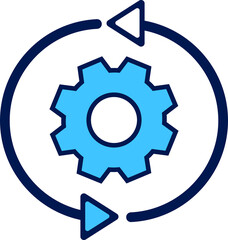 setting gear flat icon