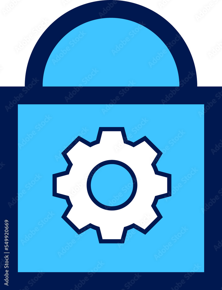 Poster lock setting flat design