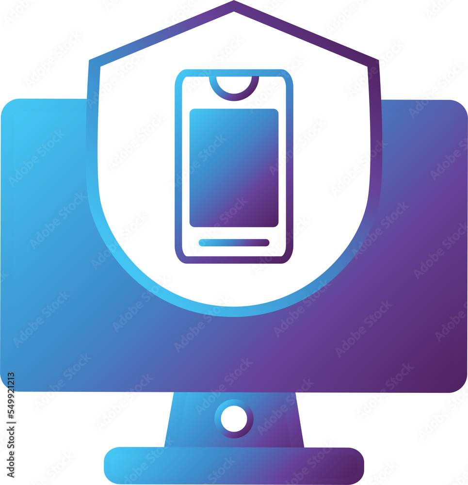 Poster mobile computer modern gradient icon