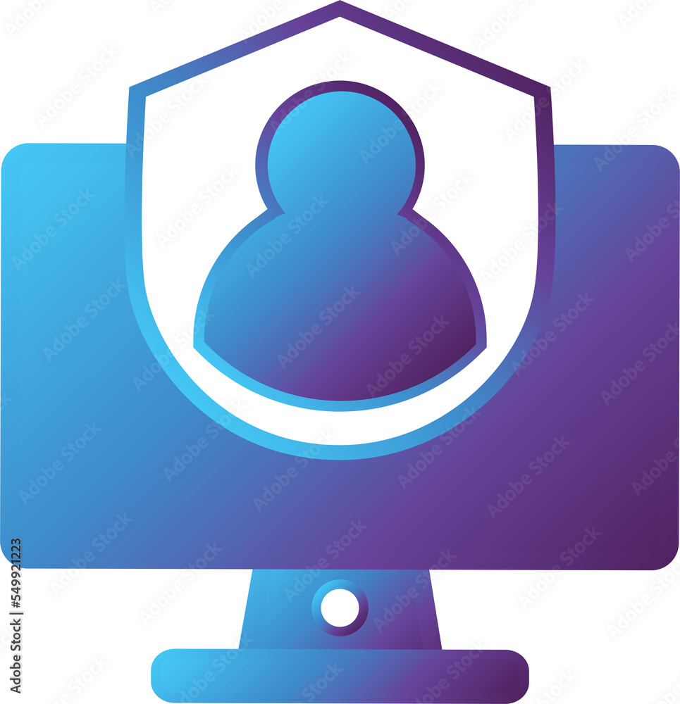 Aufkleber user computer modern gradient icon