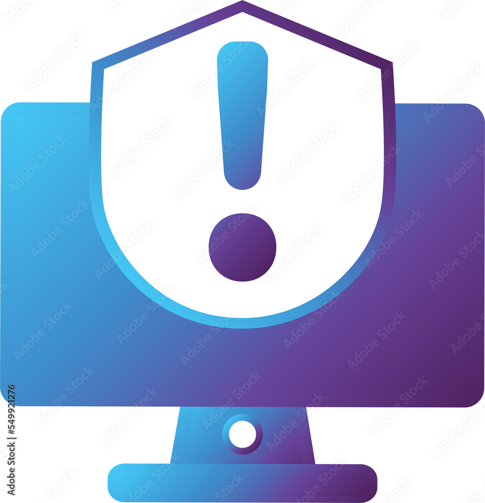 Poster warning computer modern gradient icon