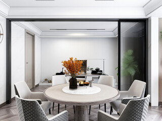 3D rendering, luxury style restaurant design