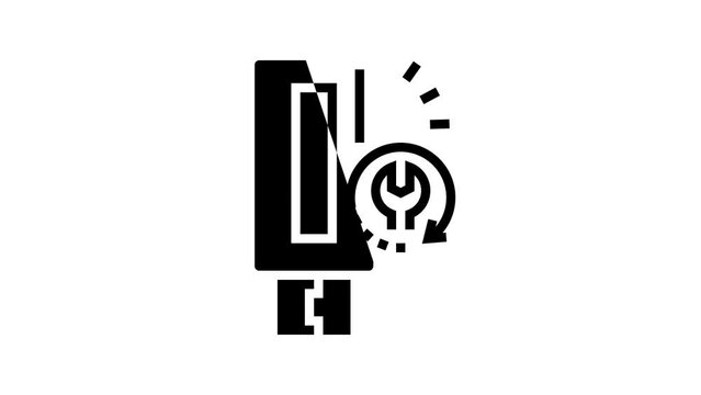 flash media data recovery line icon animation