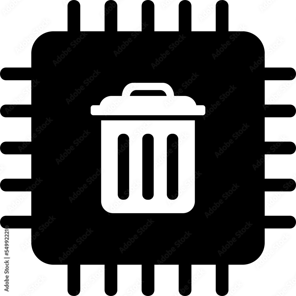 Poster delete cpu processor icon