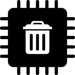 delete cpu processor icon