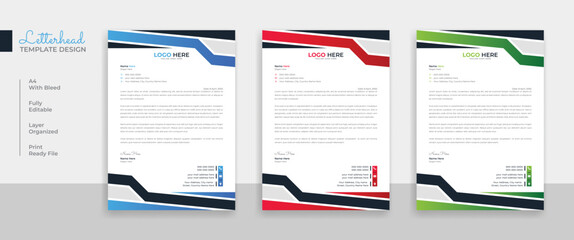 Corporate identity letterhead template design
