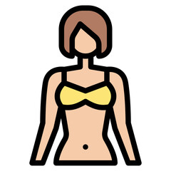 skinny woman healthy fit strong icon