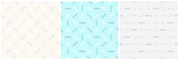 Line seamless pattern, Abstract line  background, Abstract pattern simple shape, Stripe background set, vector illustration.