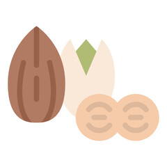 nuts food healthy diet icon