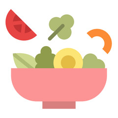 salad vegetable diet healthy icon