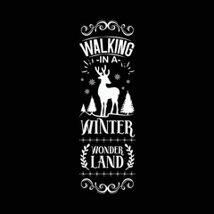 Walking in a winter wonder land black